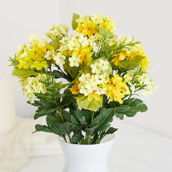 Yellow Artificial Wax Flower Bush
