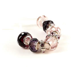 Mix and Mingle Amethyst Metal Lined Beads