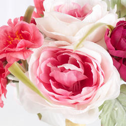 Pink Artificial Ranunculus Silk Flower Bouquet
