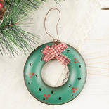 Rustic Tin Punched Wreath Ornament
