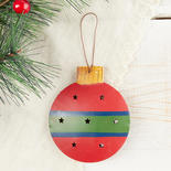 Rustic Tin Punched Christmas Ornament