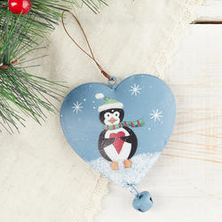 Penguin Heart Ornament
