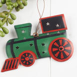 Rustic Tin Punched Train Ornament
