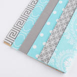 Turquoise and Grey Iron On Fabric Sheets