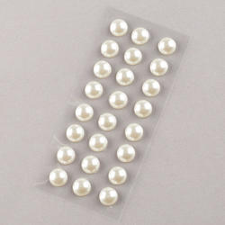 White Pearl Bling Stickers