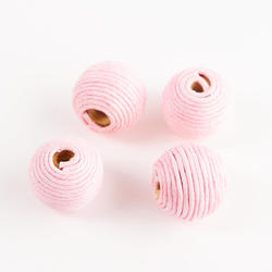 Light Pink Corded Round Beads