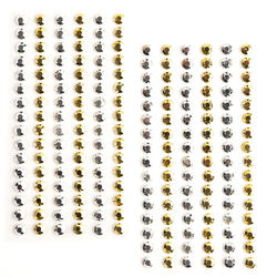 Silver and Gold Adhesive Back Gems