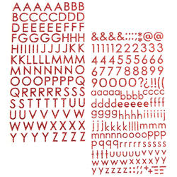 Red Glitter Alphabet and Number Stickers