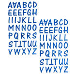 Raised Blue Letter Stickers
