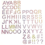 San Serif Block Font Glitter Letter Stickers
