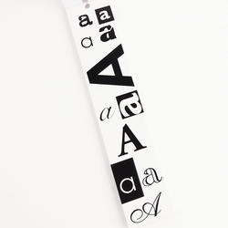 Black and White Alphabet Stickers Flip Book