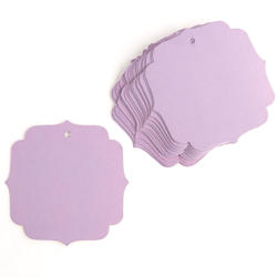 Lavender Bracket Shaped Paper Tags
