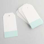 White with Mint Stripe Gift Tags