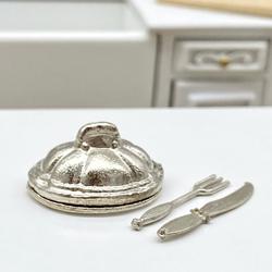 Miniature Covered Meat Tray With Utensils