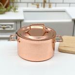 Dollhouse Miniature Copper Pot w/ Lid