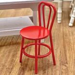 Dollhouse Miniature Red Cafe Chair