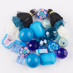 Mixed Blue Bead Assortment