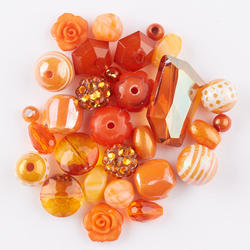 Small Orange Bead Assortment