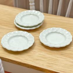 Dollhouse Miniature White Plates