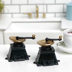 Dollhouse Miniature Coffee Grinders w/ Drawer