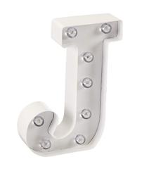 Battery Operated White Marquee Letter J