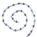 Estrella Aquamarine and Silver Linked Chanelle Chain
