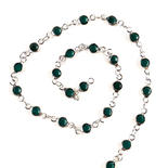 Estrella Emerald and Silver Linked Chanelle Chain