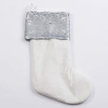 White and Silver Sequin Stocking