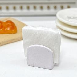 Dollhouse Miniature White Napkin Holder