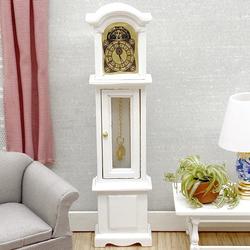 Dollhouse Miniature White Antique Clock 