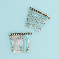 Mini Silver Wire Hair Combs