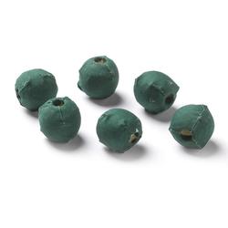 Evergreen Round Cloth Covered Beads