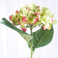 Green and Pink Artificial Hydrangea Stem