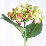 Green and Pink Artificial Hydrangea Stem