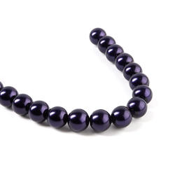 Purple Strung Glass Pearls