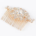 David Tutera Gold Bridal Hair Comb with Rhinestones