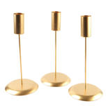 Matte Gold Taper Candle Holders