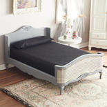 Dollhouse Miniature Grey Double Bed
