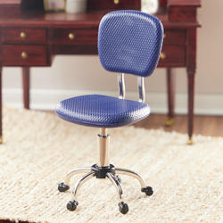 Dollhouse Miniature Royal Blue Office Desk Chair