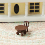 Matchbox Micro Mini Brown Round Table