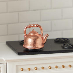 Dollhouse Miniature Metal Copper Tea Kettle