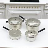 Dollhouse Miniature Aluminum Cookware Set