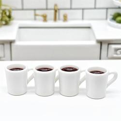Dollhouse Miniature Coffee Mugs Set