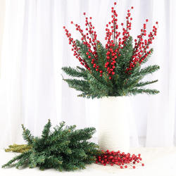 Artificial Red Berry and Canadian Pine Picks