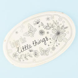 'Enjoy the Little Things' Decorate Yourself Wood Plaque