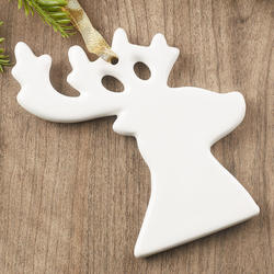 Porcelain Ceramic Christmas Deer Ornament