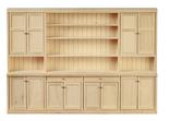 Dollhouse Miniature Unfinished Kitchen Wall with Cabinets