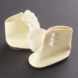 Cream Pearl Button Doll Boots-True Vintage