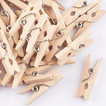 Mini Natural Wood Clothespins