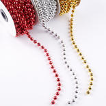 Red Silver and Gold Fused String Pearl Bead Set